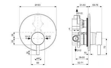 CERALINE NUOVO - BD138 - Single handle Recessed shower mixer by Ideal Standard - view 3